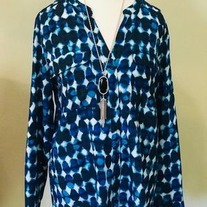 Calvin Klein Button Down Tunic Sz L